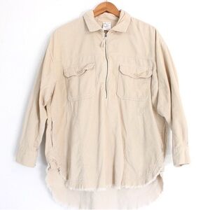 Aerie Offline Corduroy Quarter Zip Shacket